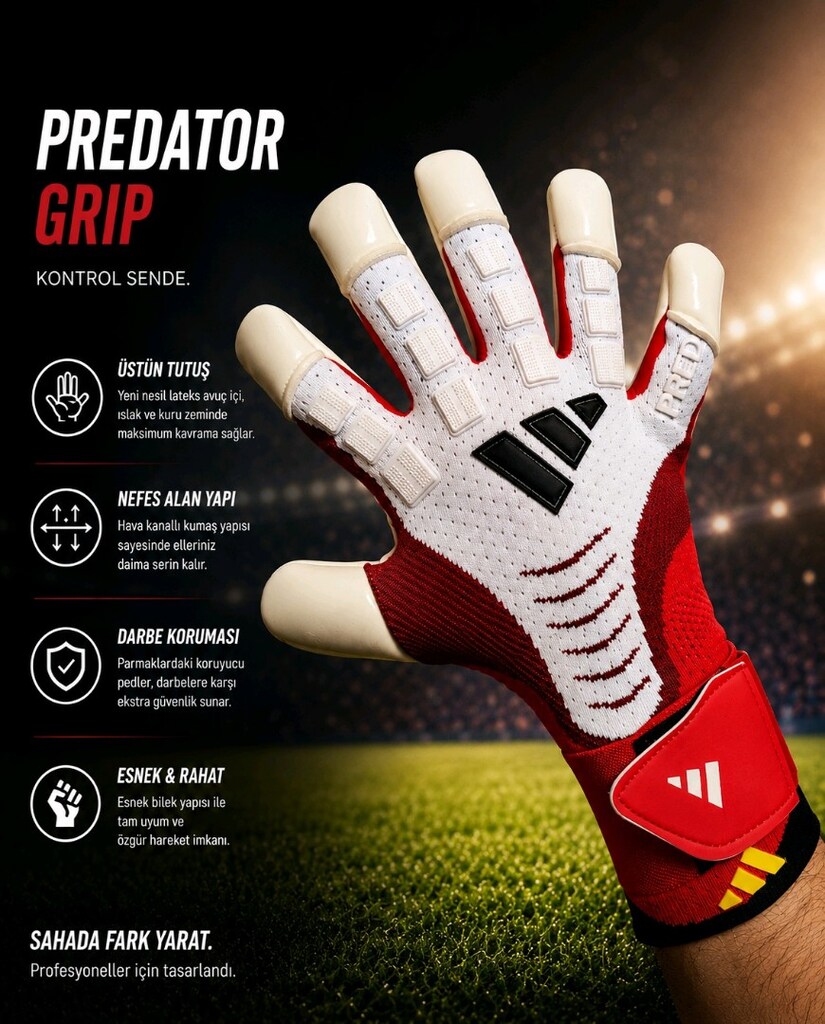 Adidas Predator Prof. 8 no kaleci eldiveni - 8