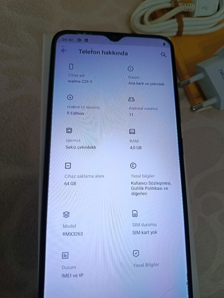 Realme C21 Y 64 GB hafıza 4 Ram sıfır ayarında telefon - 3
