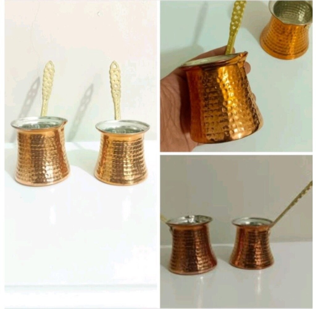 3 lü Bakır Cezve Seti - 2