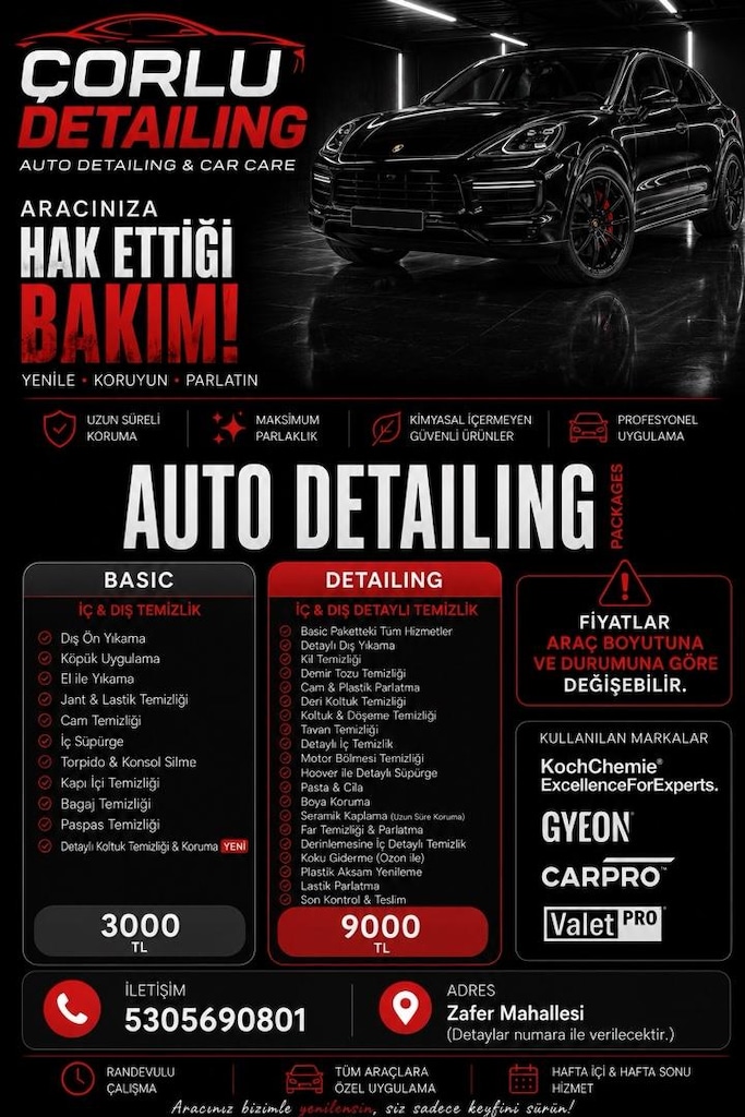 DETAYLI ARAÇ TEMİZLİĞİ