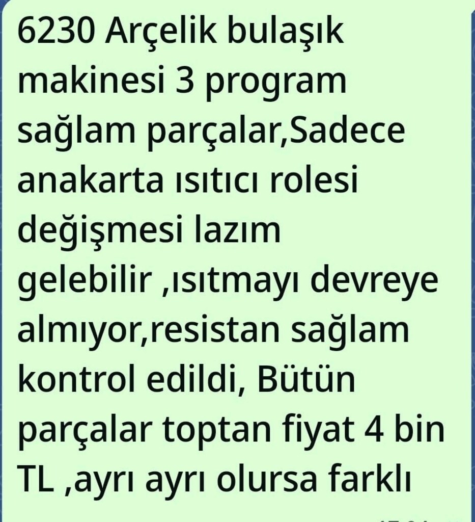 Arçelik 6230 bulaşık makinası parçaları - 20