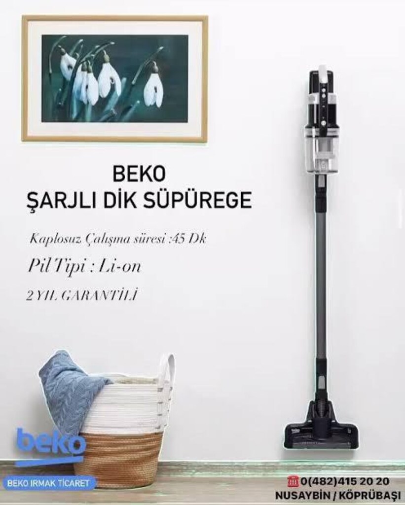 BEKO ŞARJLI DİK SÜPÜRGE GÜÇLÜ YÜKSEK EMİŞ GÜCÜ beko şarjlı dik süpürge - 4