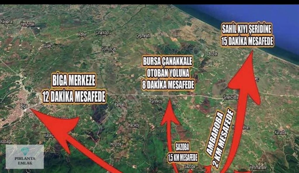 SAHİBİNDEN ÇANAKKALE BİGA 772m2 VİLLA İMARLI ARSA - 5