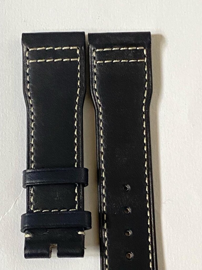 IWC siyah deri kordon kolay tak çıkart 21 mm - 11