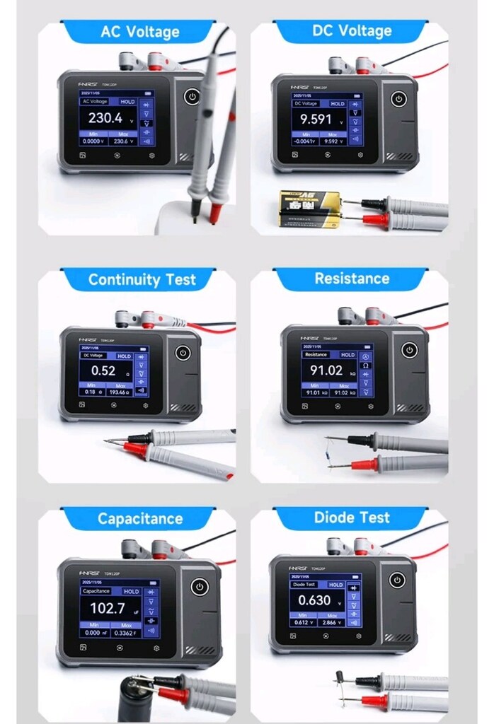 Fnirsi TDM 120P termal kamera ve ölçü aleti - 7