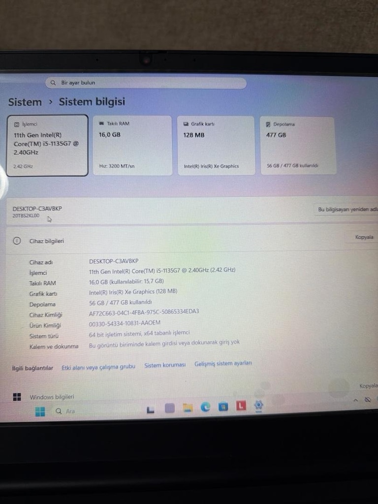 Lenovo Thinkpad E14 Gen2 14” İ5 11.Nesil 16GB Ram 512 SSD Disk - 3