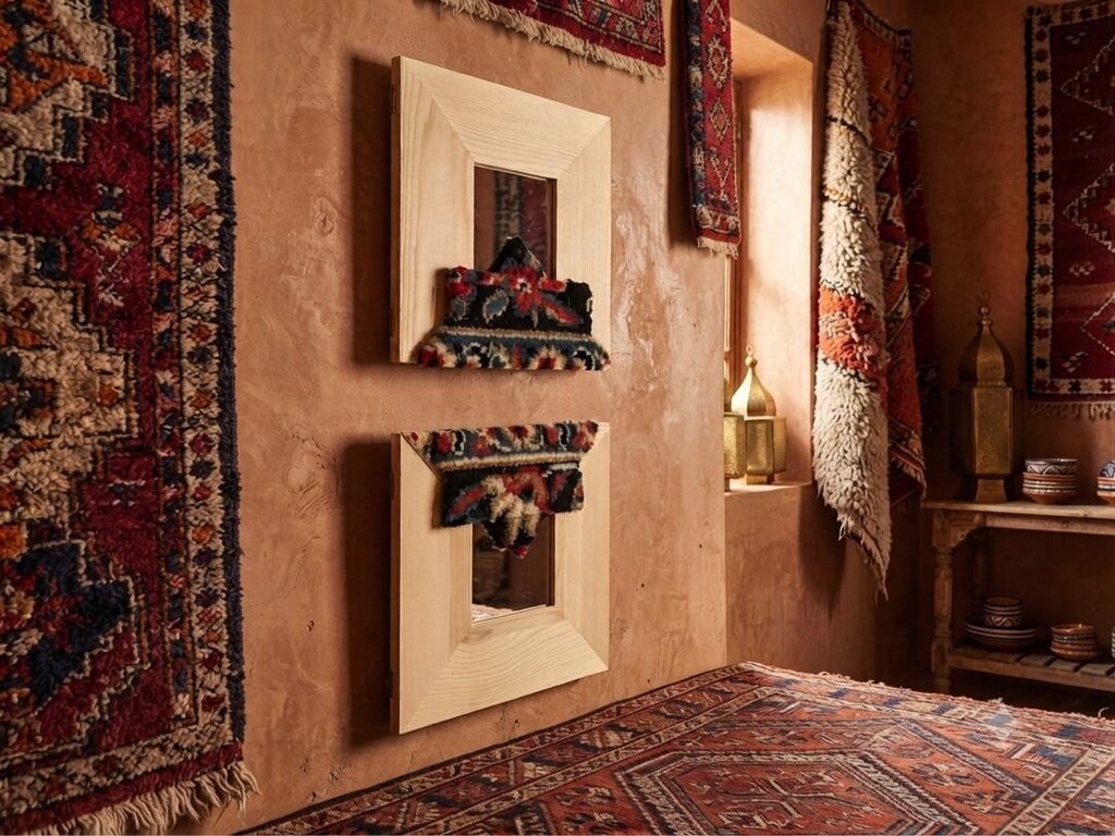 Etnik Ahşap çerçeveli ayna Tablo - 5