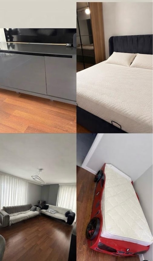 oturma odası koltuk tk + konsol + arabalı yatak bazalı+ yatakbaza çift