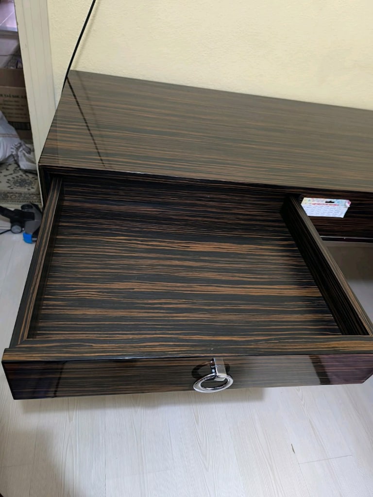 Çalışma masası çift kişilik mdf paslanmaz metal - 3