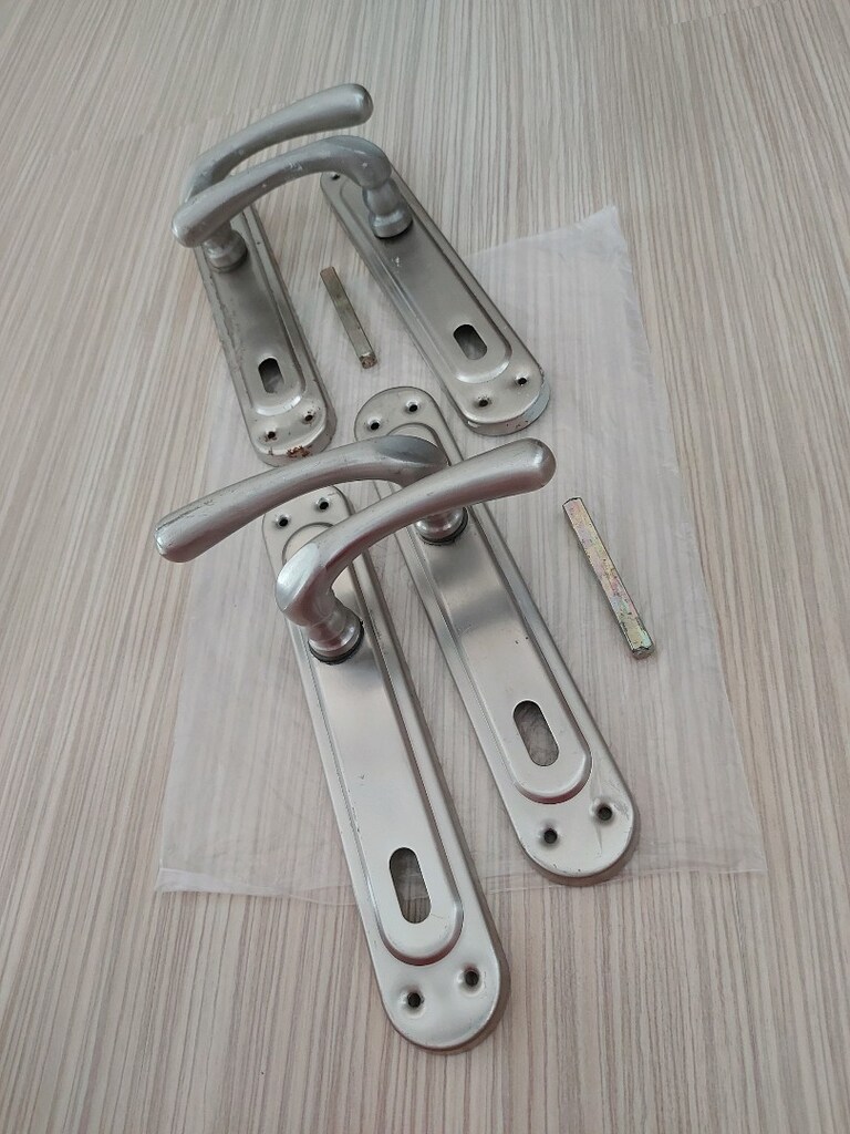 1 Takım Gümüş Kapı Kolu Takımı - 7