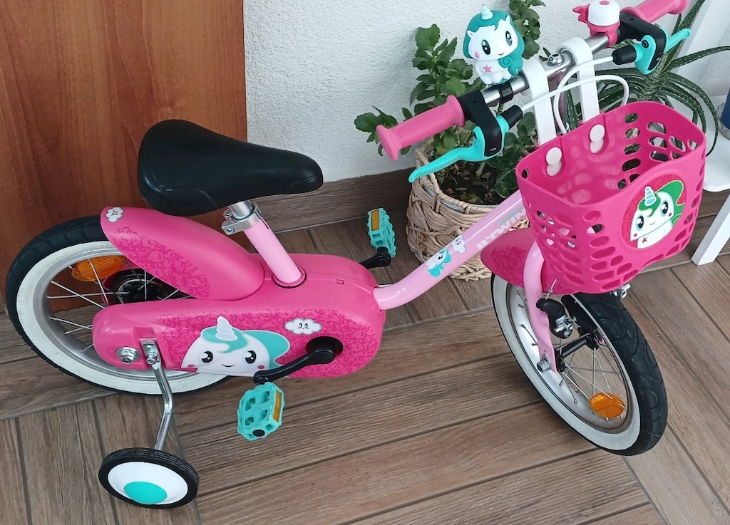 Btwin çocuk bisikleti 14 jant Decathlon YENİ GİBİ Ön Sepetli - 9