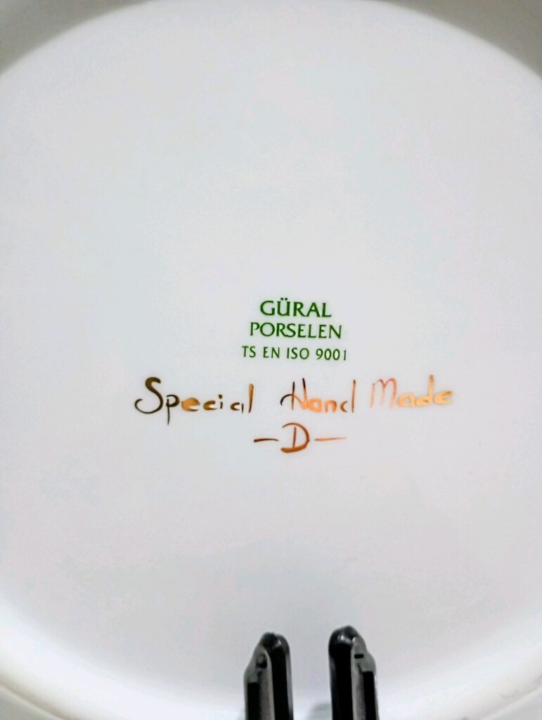 Güral Porselen Vintage El Yapımı Duvar Tabağı - 4