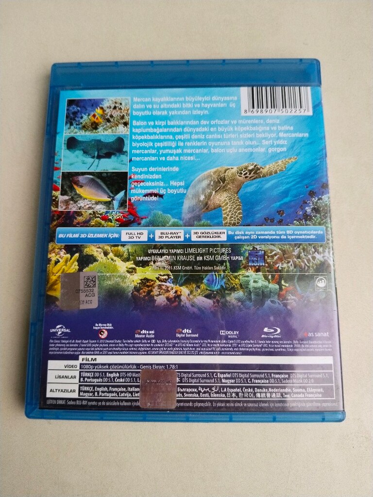 orijinal blu ray belgesel 3d ve 2d - 3