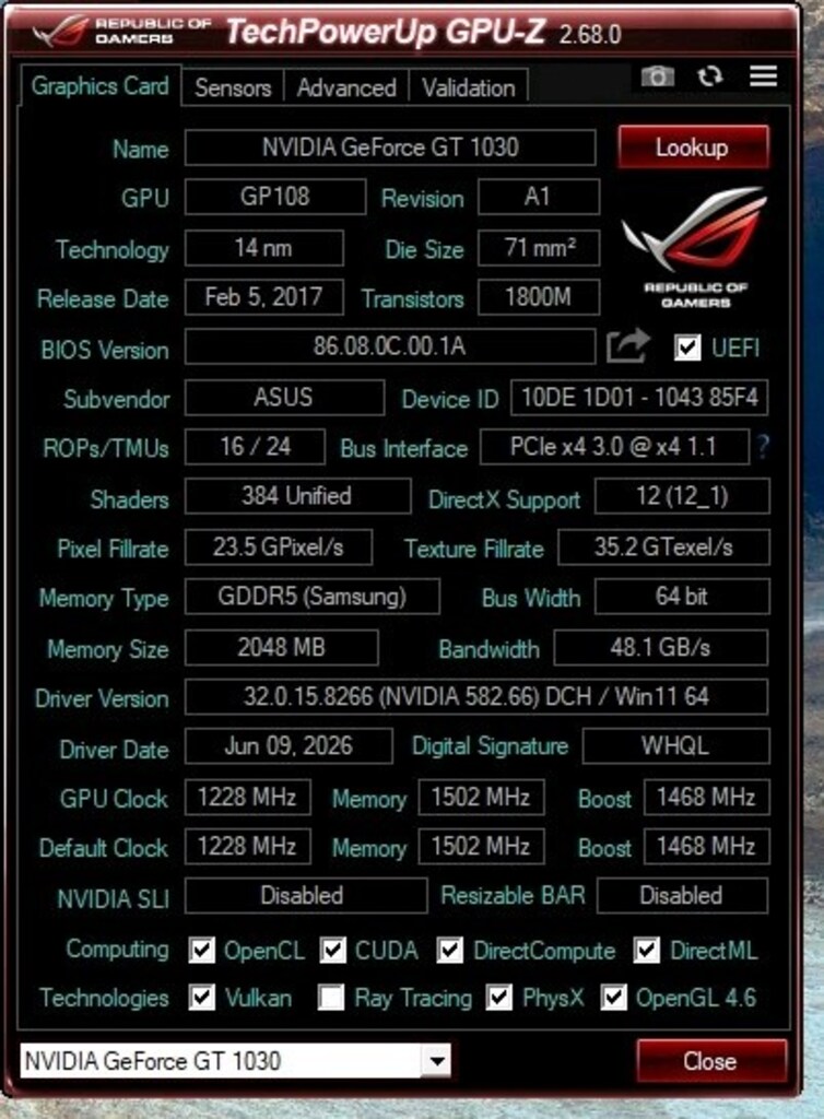 Asus Gt 1030 2Gb GDDR5 Ekran Kartı - 6