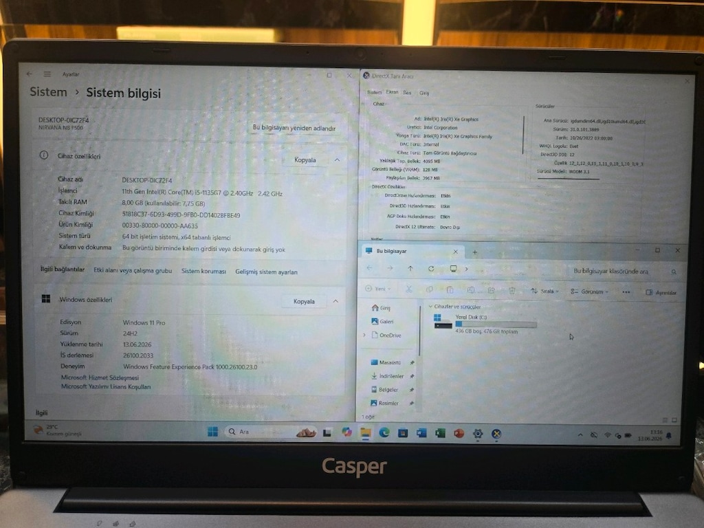 KUSURSUZ YENİ NESİL CASPER İ5 LAPTOP - 7