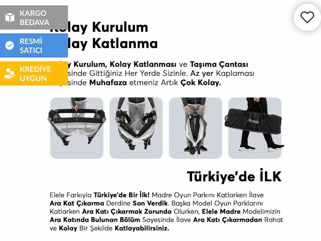 Elele Park yatak anne yanı beşik - 5