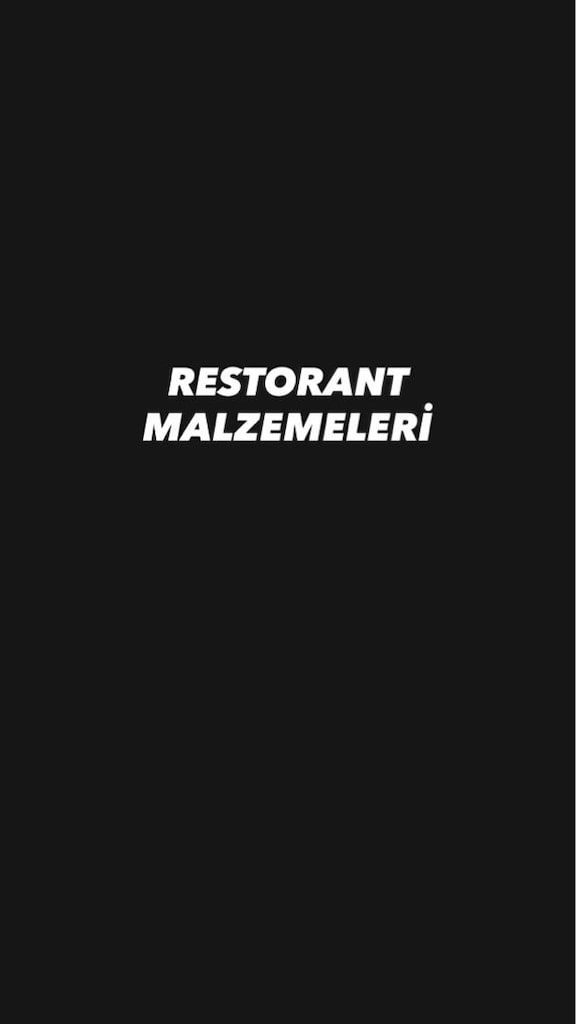 restorant malzemeleri