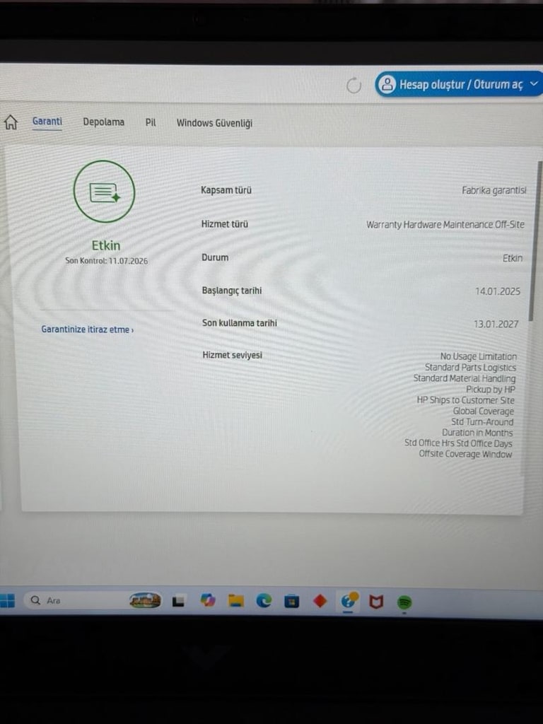 HP Victus 15-fa1075NT RTX 4050 / 16 GB / 512 GB / Garantili - 3