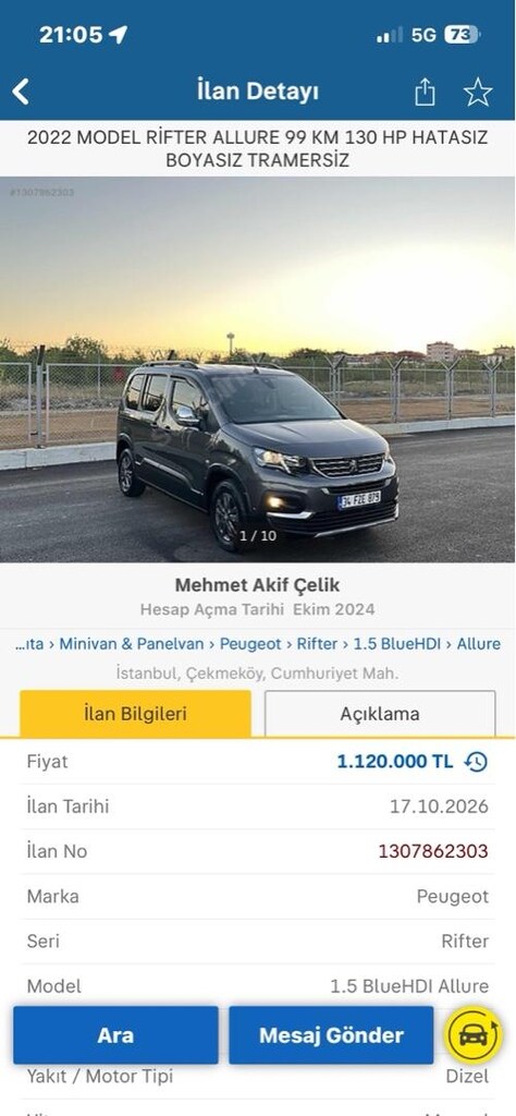 2022 MODEL RİFTER ALLURE 99 KM MANUEL HATASIZ - 11