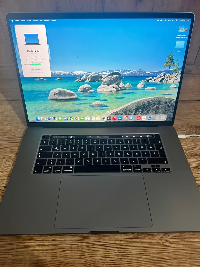 MacBook Pro 16" 2019 i7 16GB 512GB 5300M Kusursuz, Pil %99 - 3