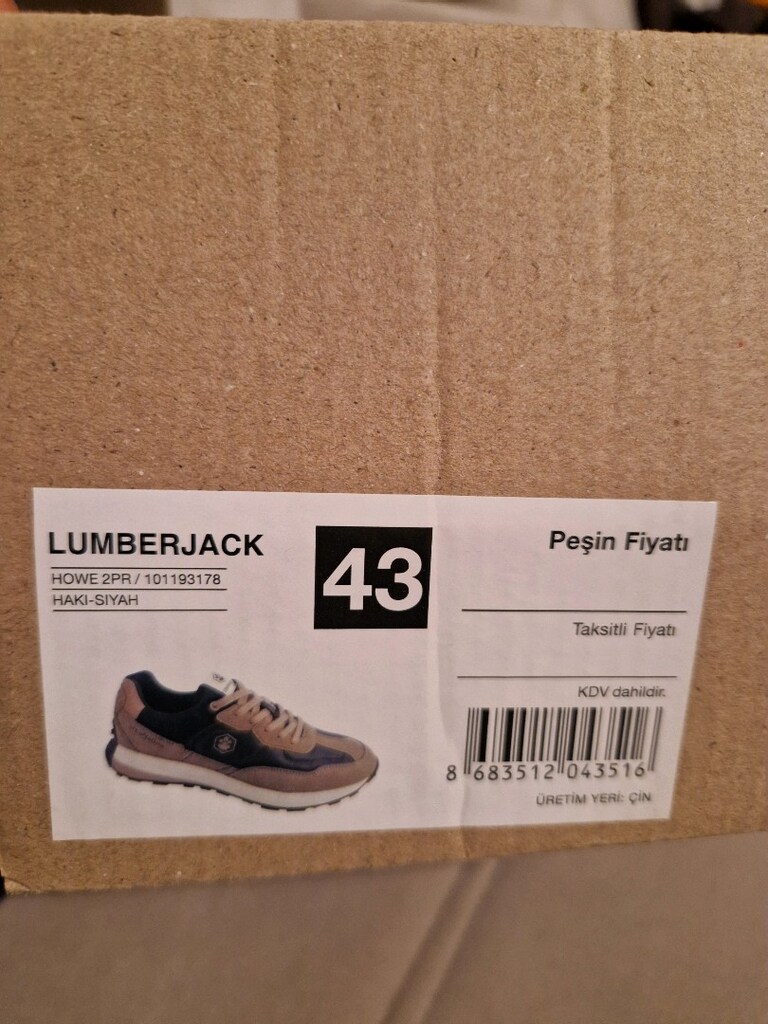 lumberjack Haki Siyah erkek ayakkabı 43 . sıfır - 7