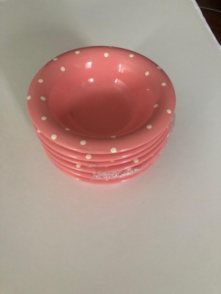 Keramika Pembe Puantiyeli Tabak Seti - 2