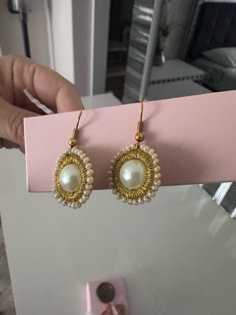 İnci ve Boncuk Detaylı Mini Küpe - 5