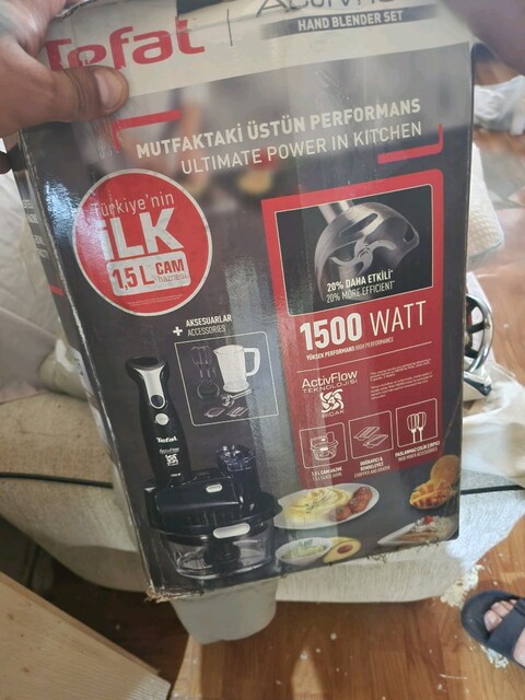 Tefal ActivFlow Hand Blender Set Sıfır ambalajda