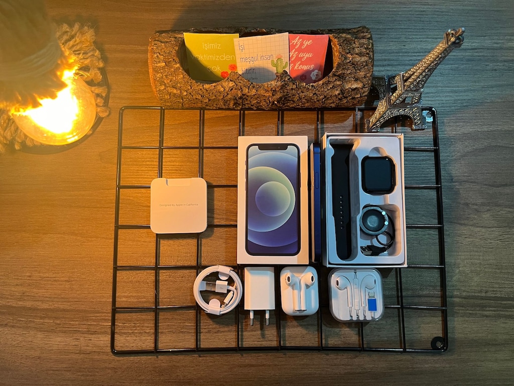 FULL AKSESUARLI İPHONE 12 BLUE - 8