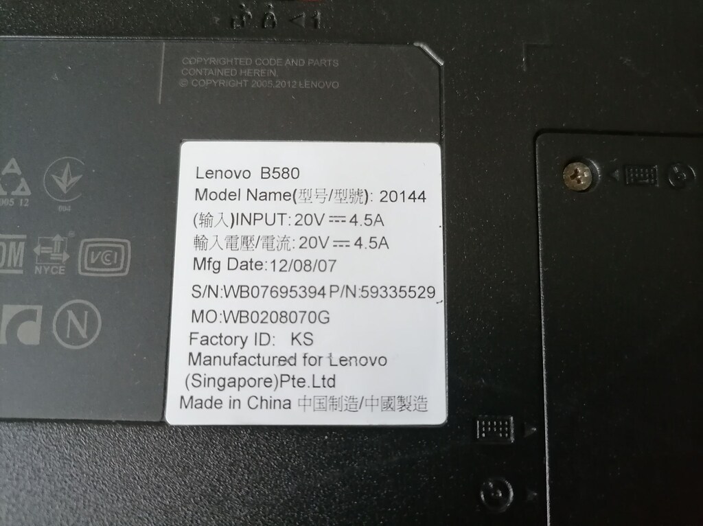Lenovo B580 20144 laptop parçaları - 4
