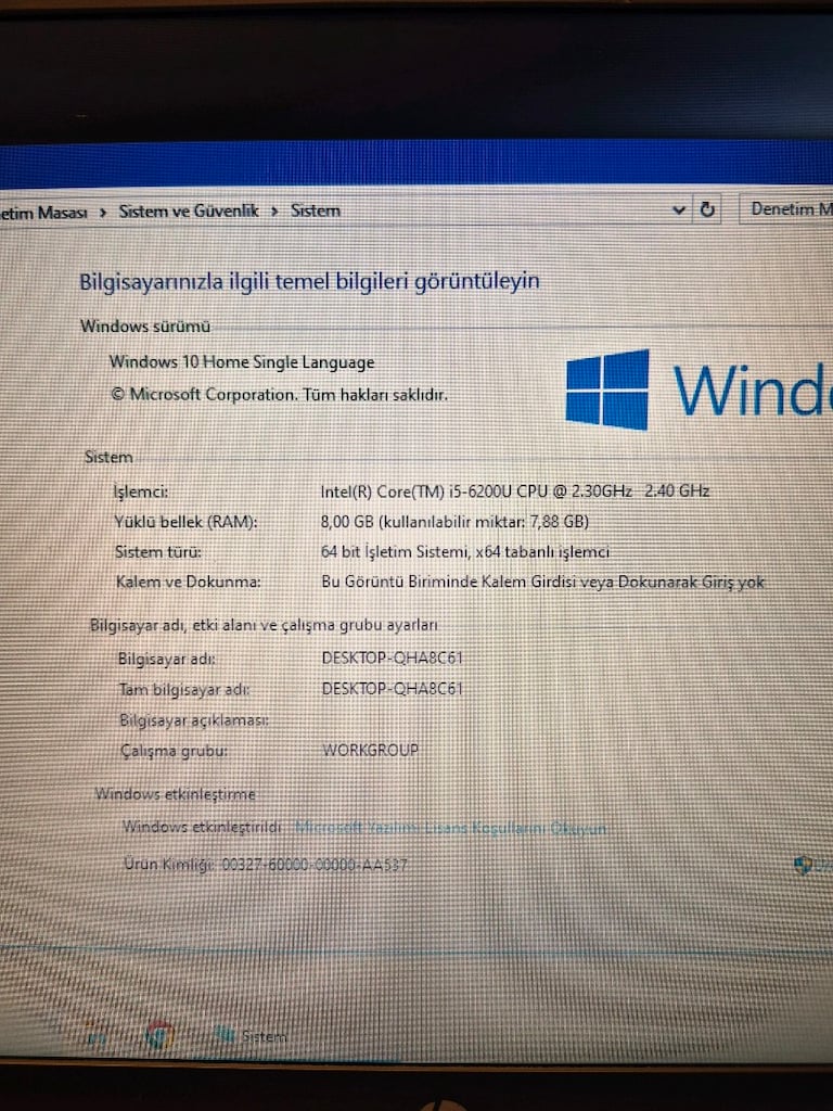 Laptop HP i5 İşlemci 256GB SSD 8GB DDR4 Ram Pili Sağlam - 5