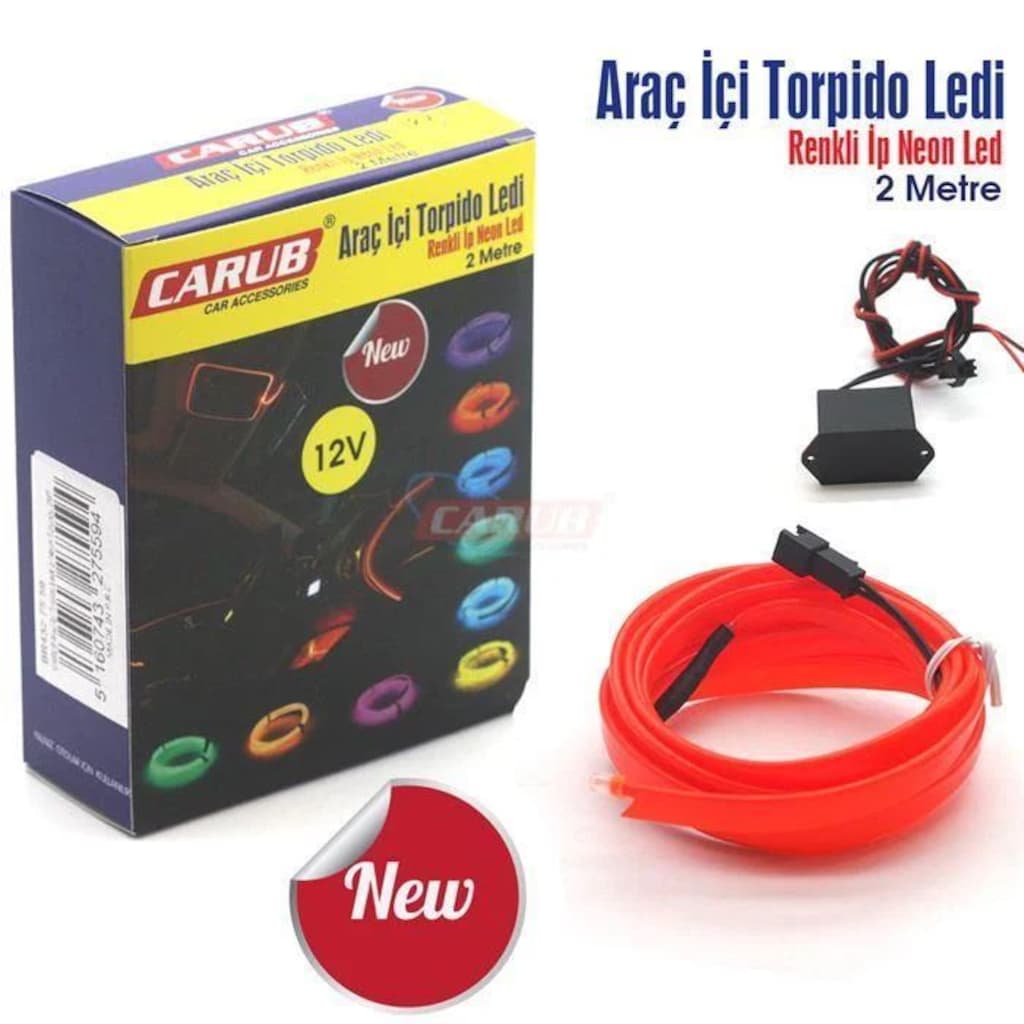 Yeni Araç Içi Torpido Ledi 2 Metre Neon Neon Mavi - 2