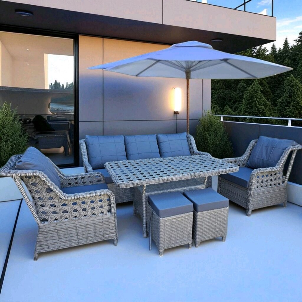 rattan mobilya, balkon oturma grubu - 6