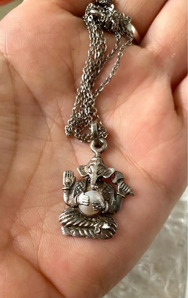 Vintage İncili Ganesha Kolye - 11
