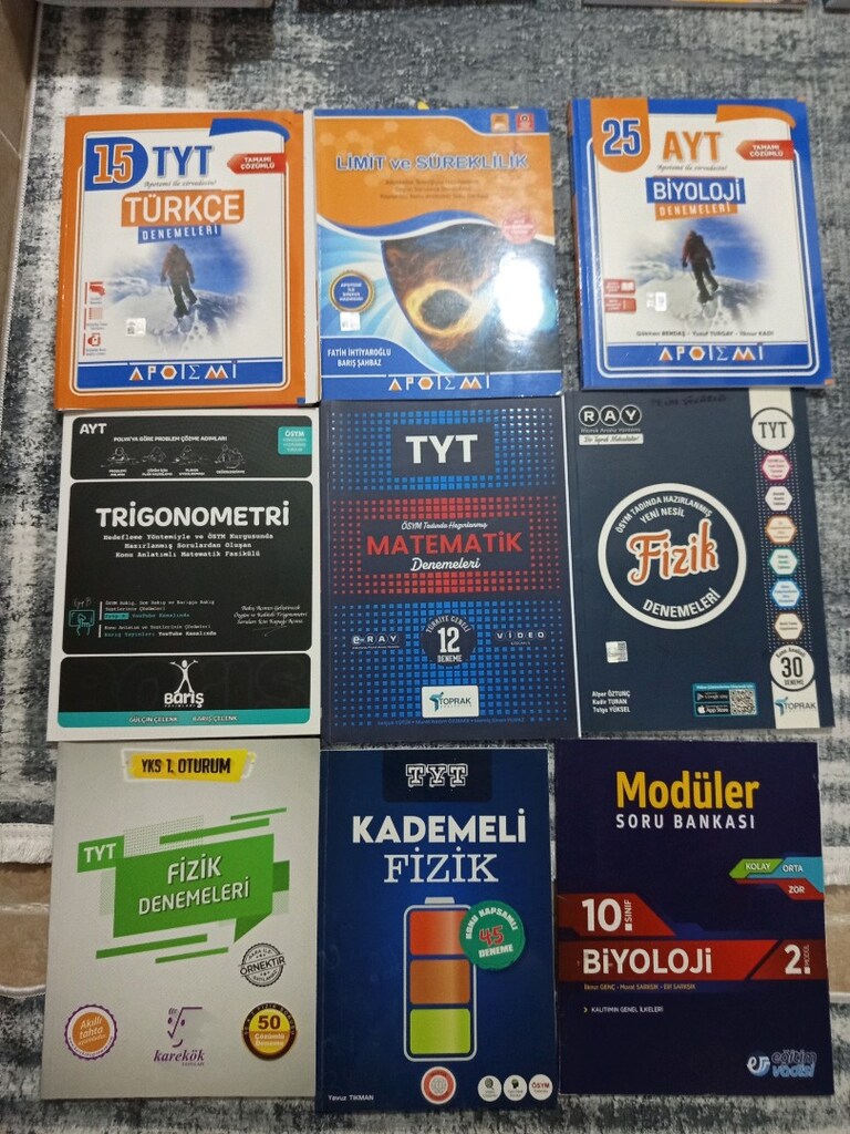 yks hazırlık üniversite çalışma kitapları (75 kitap - 6