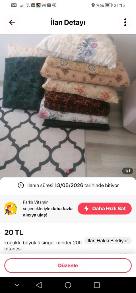 Büyük ve küçük minder ler tane 50tl - 4