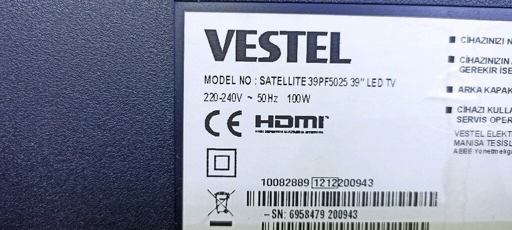Vestel 39PF5025 parcalari - 4