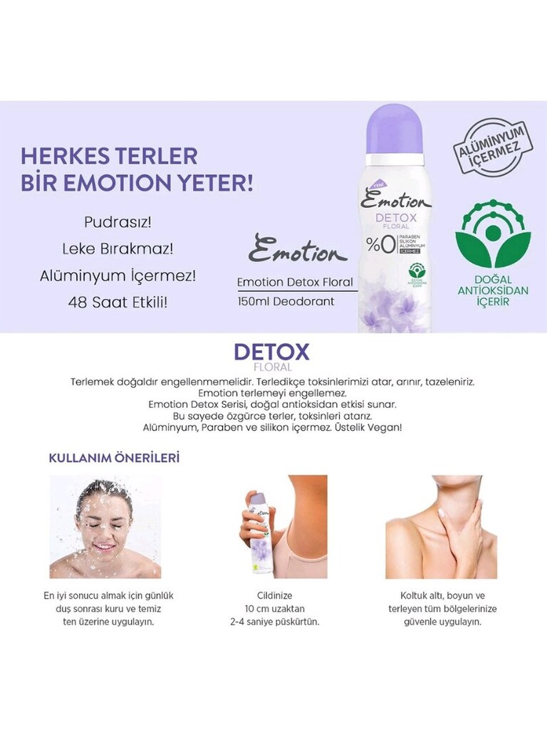 EMOTİON DETOX FLORAL KADIN DEODORANT - 4