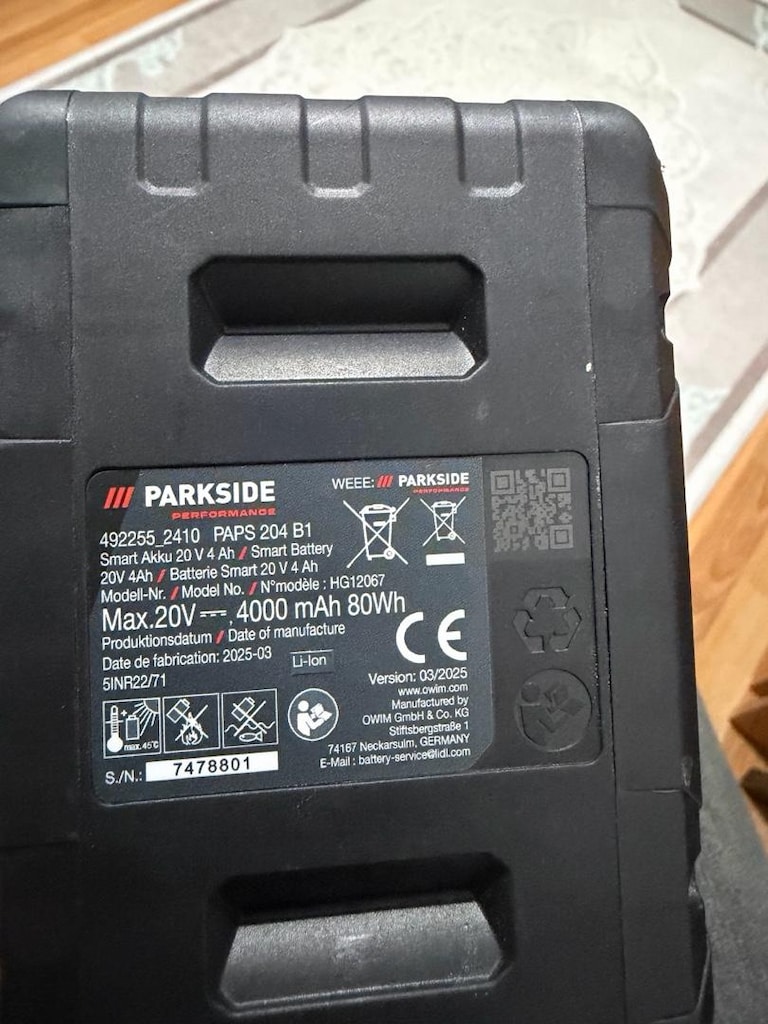 Parksside alman malı şarjlı matkap 20V 4 amper lityum (sıfır) - 6
