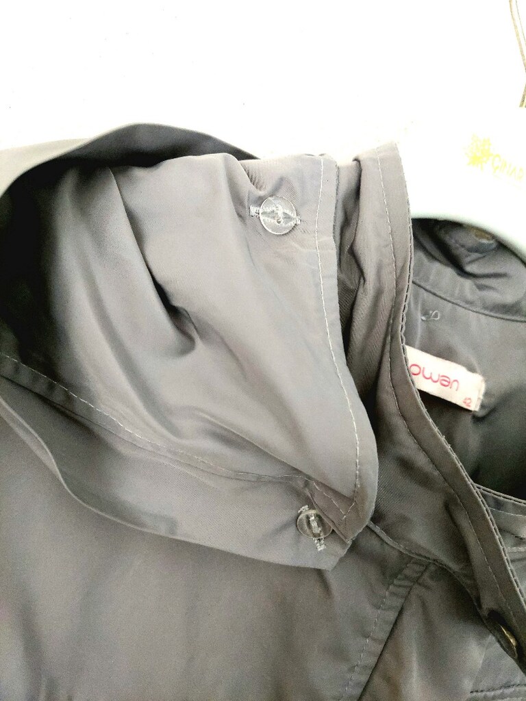 Kapüşonlu koyu Gri Uzun Kap-Trençkot - 6