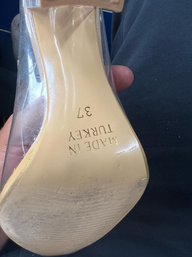 şeffaf topuklu 37 numara bayan ayakkabısı - 2