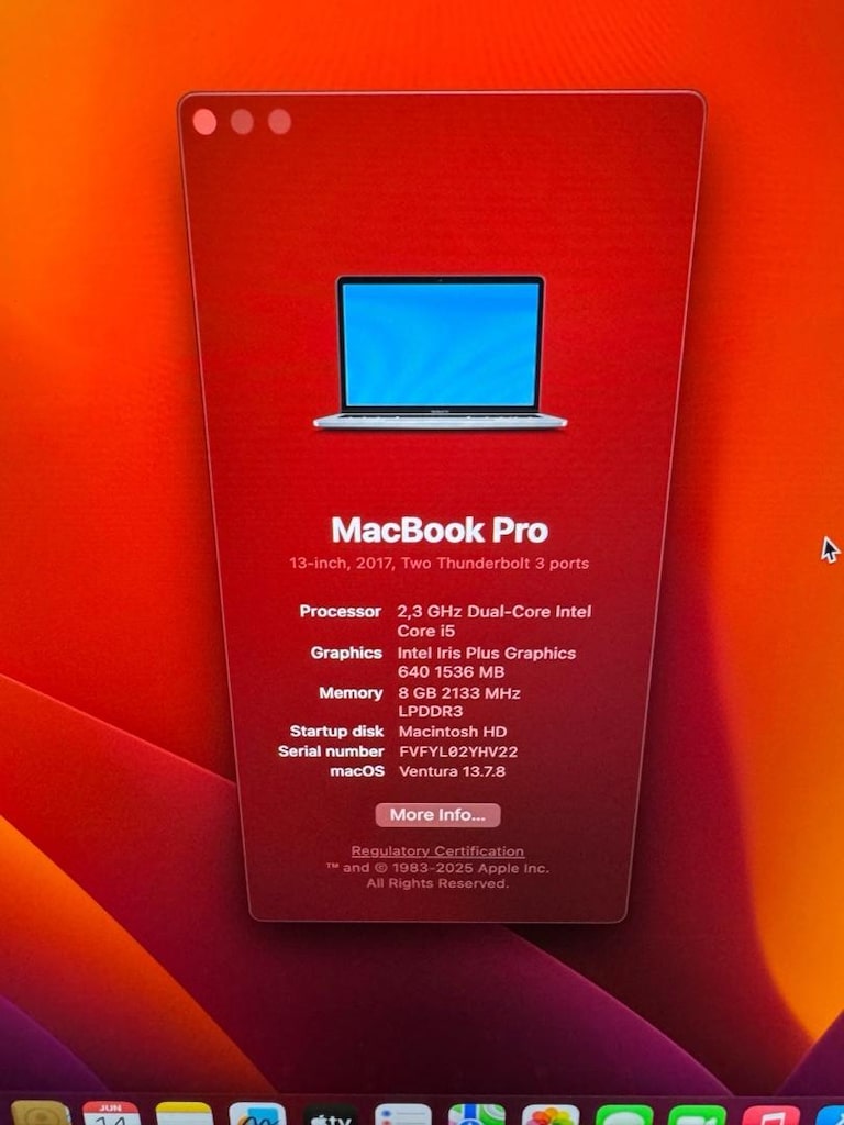 Apple MacBook Pro 2017 - 2