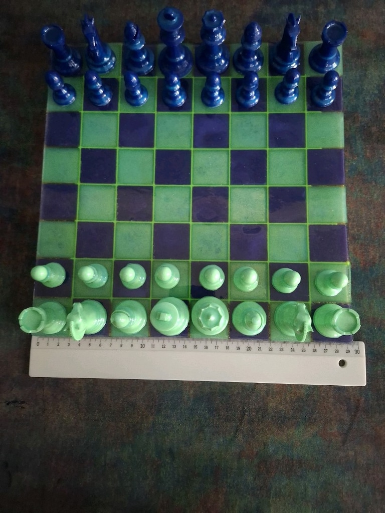 Özel yapım epoksi satranç takımı - 6