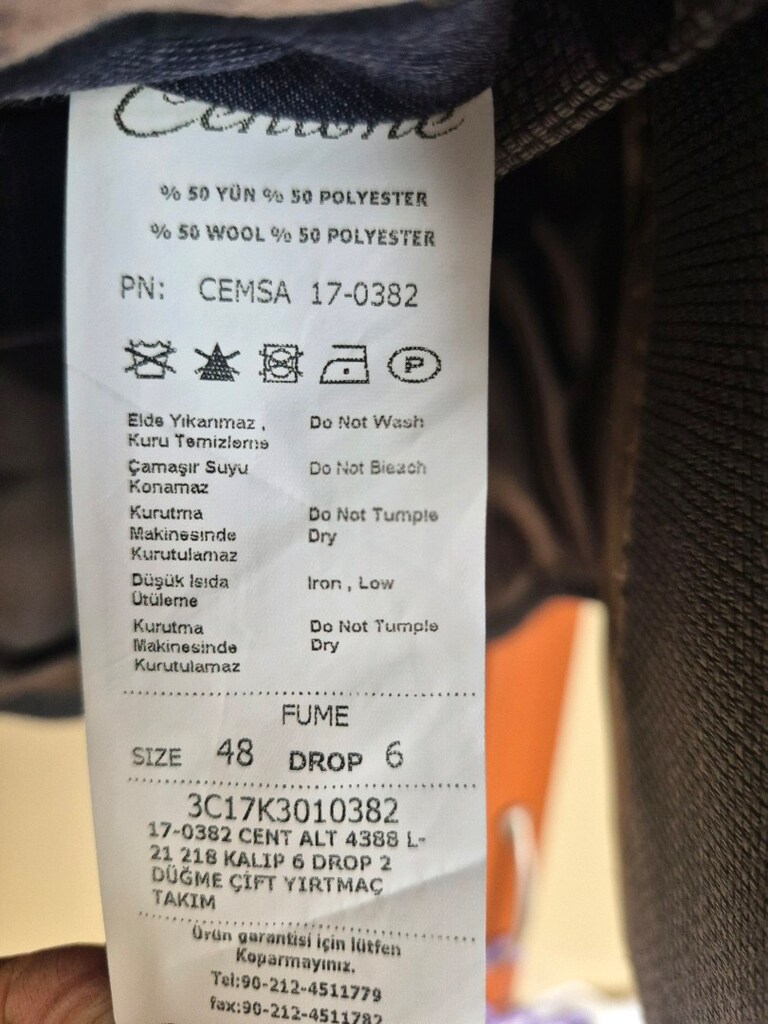 Takım elbise Koyu Gri Kendinden cıtır desenli - 5