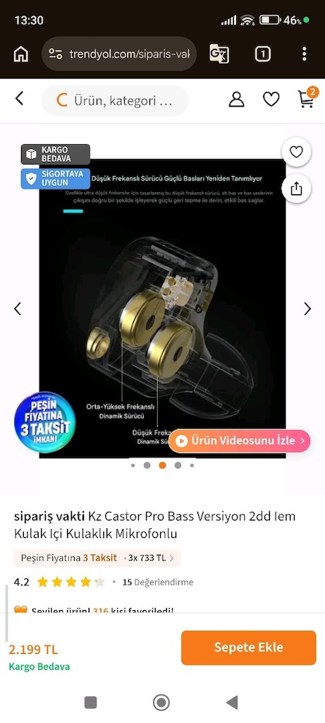 KZ CASTOR PRO profesyonel kulaklık - 9