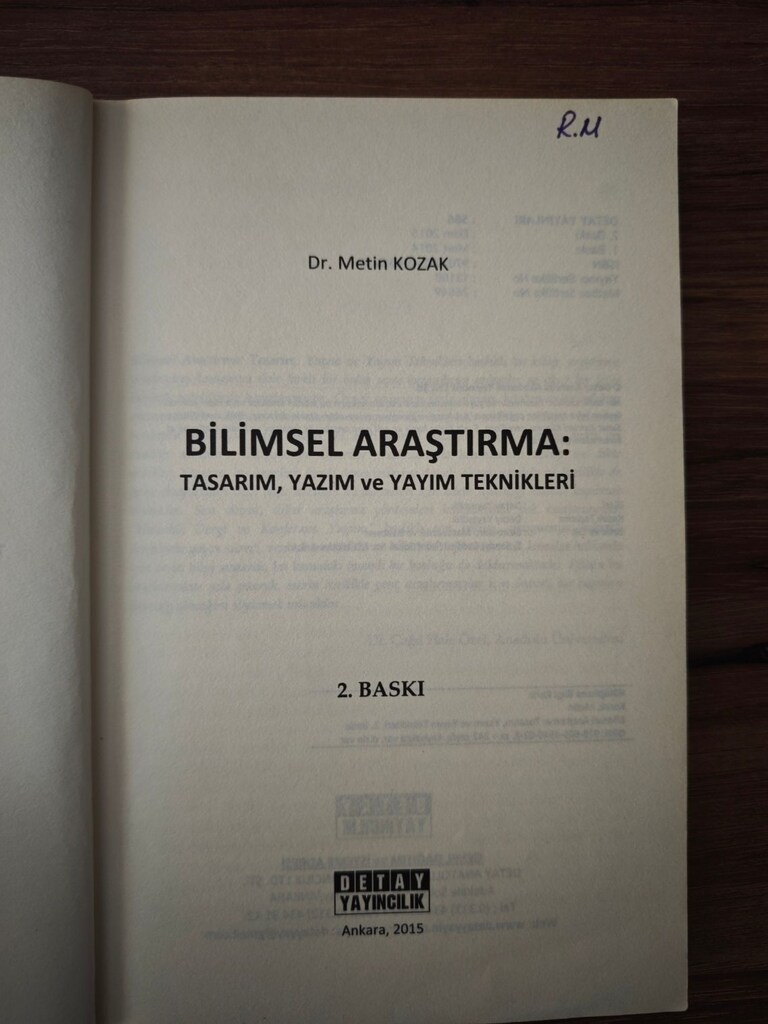 Bilimsel Araştırma: Tasarım, Yazım ve Yayım Teknikleri - 3