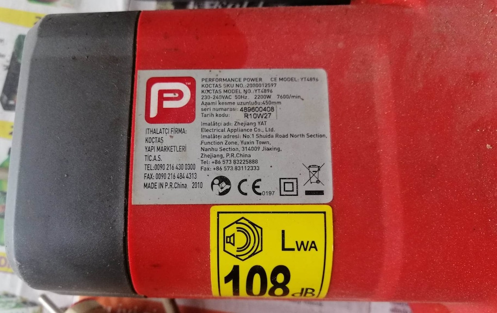 PERFORMANCE POWER YT 4896 2200W ELEKTRİKLİ AĞAÇ TESTERESİ - 4
