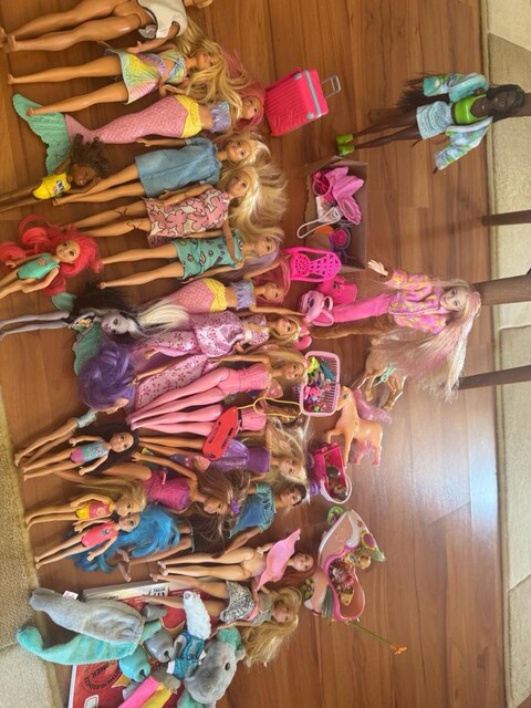 25 ten fazla barbie bebek ve aksesuarı