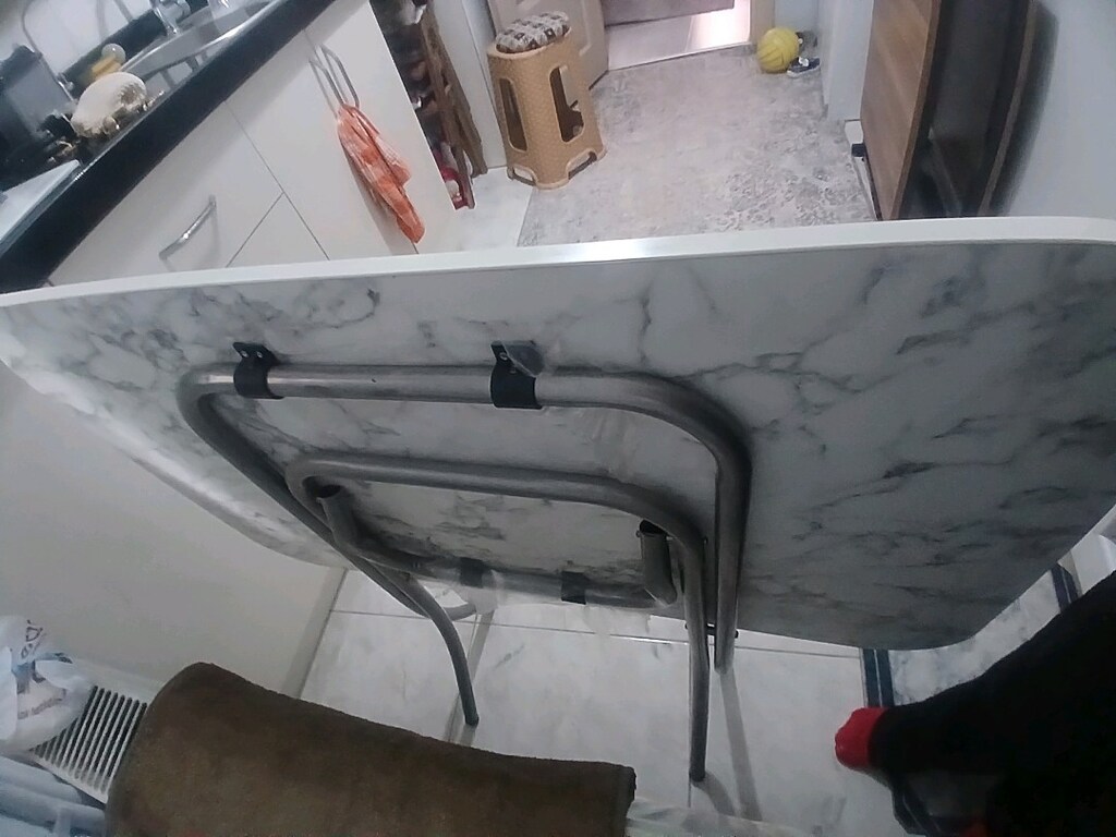 Mermer desenli katlanılır masa - 3