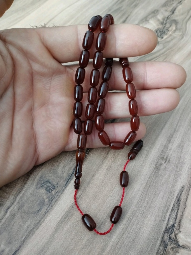 Sıkma Kehribar Tesbih - 3